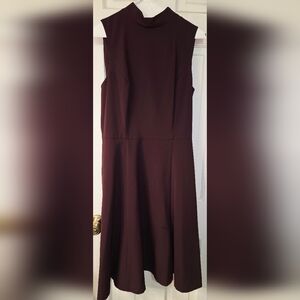White House Black Market Burgundy Midi Dress, Size 4, in Excellent Condition!